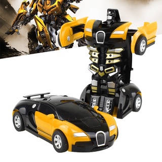 Transformer Toy Car Robot Quick Transforming Inertial Sliding Vehicle Toy Hits & Pops Battle Game Toy for Kids