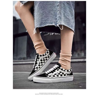 Vans3689 mujer tablero de ajedrez calle tendencia nuevo listado de productos estilo clásico vida deportiva suave cómodo zapatillas de deporte zapatos de lona (3)