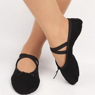 【HW】Adult Child Canvas Soft Ballet Dance Shoes Slippers Pointe Gymnastics Shoes