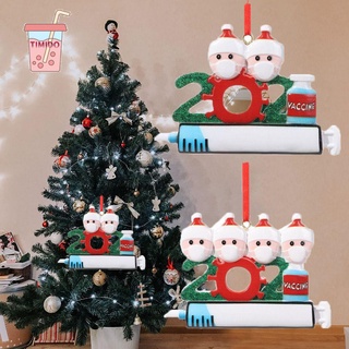 TIMIDO Personalized Quarantine Xmas Hanging Family DIY Christmas Tree Decor Door Pendant Resin Home Decor Party Supplies Xmas Ornament