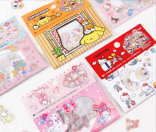 45 pzas stickers de Hello Kitty/Melody/diy 6Tmh