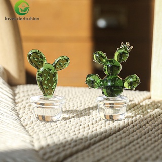 [creativa planta de vidrio Cactus] [cristal Cactus decoración suculenta arte adorno] [vidrio Cactus estatuilla para casa mesa plantas de vidrio]