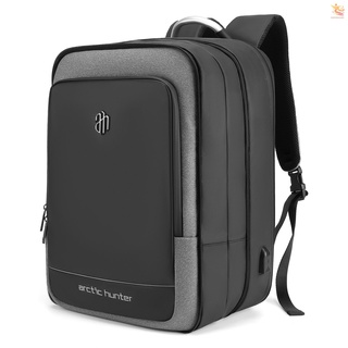 [outsideworld] Mochila para portátil de gran capacidad de 40 L de 17 pulgadas expandible Daypack impermeable de viaje de negocios con