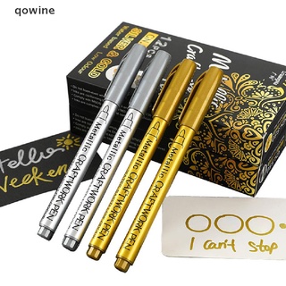 Qowine Metallic Marker Paint Pen Non-toxic Permanent Marker Pen DIY Art Marker MX