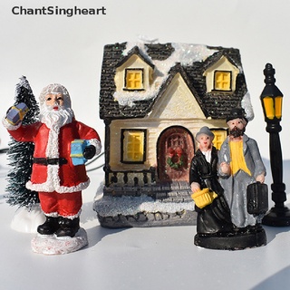 Chantsingheart 10 unids/set de decoraciones navideñas luminosa casa pequeña Santa Claus esperanza usted puede disfrutar de sus compras