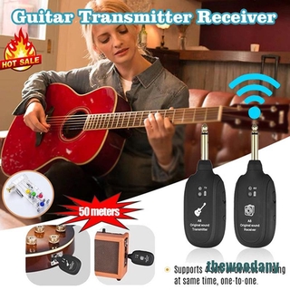 (cualquier) transmisor inalámbrico receptor uhf usb recargable sistema de guitarra eléctrica
