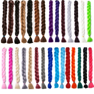 chuguang kanekalon extensión de pelo sintético falso trenza jumbo trenzado para las mujeres afro twist trenzas peinados ombre crochet trenzas (5)