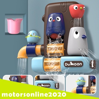 [motorsonline2020] juguetes para bebés niños, 2 3 4 años de edad niños niñas, bañera de juguete con ventosas fuertes, cuchara de agua, divertido juguete regalos (9)