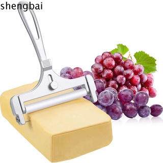 Shengbai - cortador de queso multiusos, grosor de cocina, rallador de queso, acero inoxidable, alambre de Chocolate, para pelador de queso semiduro, Multicolor