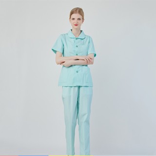 respetuoso del medio ambiente transpirable mujeres médico hospital impreso enfermera uniforme exfoliantes top