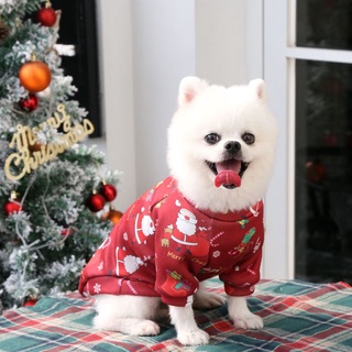 Suéter para perros, pantalones de dos piernas, modelos de otoño e invierno, decoración navideña. (1)