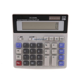 Calculadora De escritorio con función estándar De barbilla/inteligente/ Calculadora De doble potencia, botón Grande De 12 Dígitos pantalla Lcd Grande portátil Para diario y oficina básica