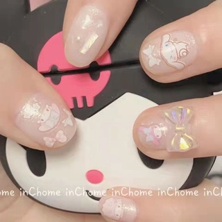 Japonés Uñas Arte Sanrio Hello Kitty Melody Kuromi Jade Perro Gemini Pegatina Duradera De Dibujos Animados Clásico Juguete De (1)