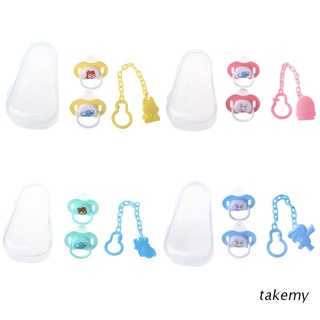 takemy - juego de 3 chupóns de silicona para bebé, con clip para chupete