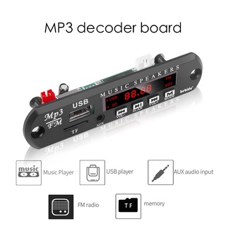 5v 12v coche mp3 wma módulo decodificador placa tf radio fm audio aux 3.5mm micro usb coche kit