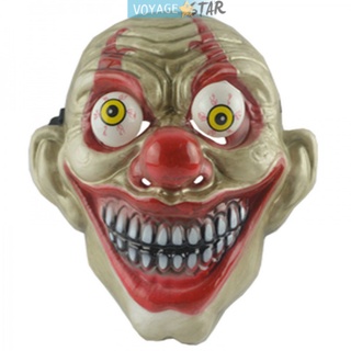Halloween Ball Party Mask Horror Ghost Face Clown Mask April Fool's Day Trick Props Eye Bead Ghost Face Mask