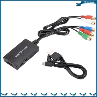[Nuevas Llegadas] 1080p HDMI A Componente Video YPbPr RCA Convertidor Escalador Adaptador R/L Salida De Audio Con Cable De Vídeo Para PS3 Reproductor De DVD Enchufe