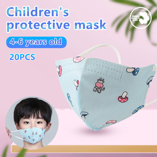 4-6 años de edad desechables niños KN95 máscara de dibujos animados impresión máscara Spunlace tela boctob