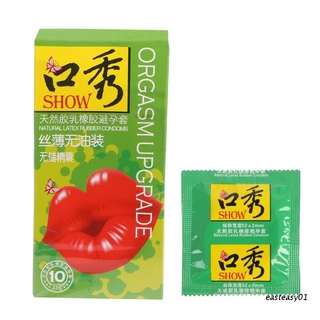 eas♞ 10pcs No Oil Condoms Designed Specifically For Oral Sex Ultra Thin Latex Condom
