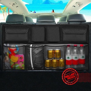 universal auto organizador de coche maletero trasero asiento trasero bolsa de almacenamiento de malla bolsillo red l9f9