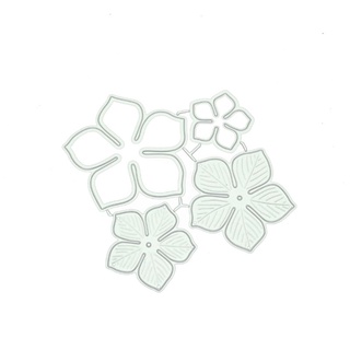 love* troqueles de corte de Metal con flores pentagonales DIY Scrapbooking papel estampado Die decoración (1)