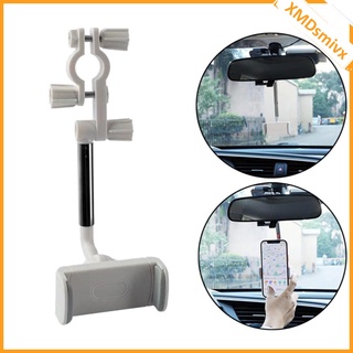 [smivx] soporte universal giratorio 360 para espejo retrovisor de coche, soporte para teléfono móvil, almacenamiento invisible