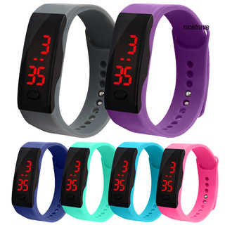 Nt reloj de pulsera electrónico Digital deportivo con correa de silicona con pantalla LED para niños (3)