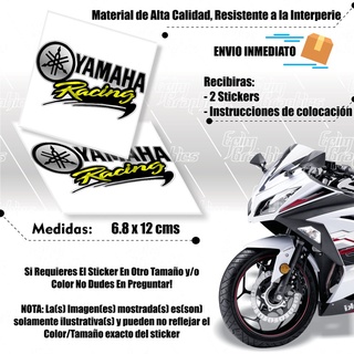 Par Calcomania Sticker Yamaha Racing Efx Moto Ss