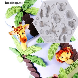(top) moldes de silicona para animales forestales, moldes decorativos para tartas, animales, pasteles, herramientas [lucaiitop]
