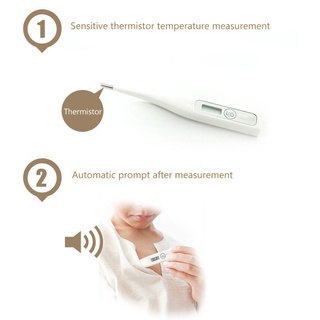 Termómetro electrónico Digital LCD axilas termómetros de bebé con función de recordatorio (6)