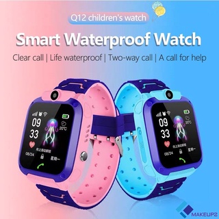 2021 nuevo q12 reloj inteligente Kid SmartWatches Baby Watch para niños SOS localización de llamadas buscador localizador rastreador Anti perdido makeup2 (1)