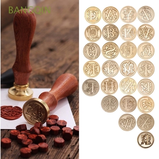 bangqin a - z sello de cera sello inicial sellado de cobre cabeza de cobre scrapbooking boda 26 letras sobre retro vintage post decorativo