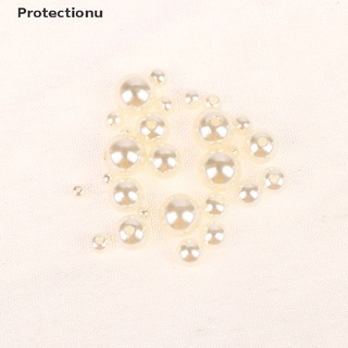 Pumy 100Pcs 4-12mm perforado perlas perlas ABS suelto redondo perlas manualidades para hacer joyería caliente