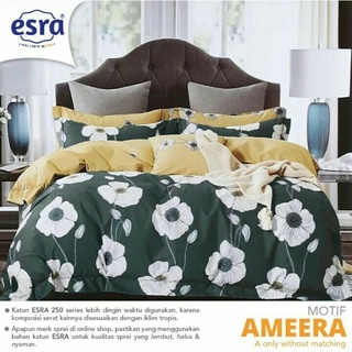 Esra Premium - juego de sábanas de algodón y sábana de cama, diseño de Ameera