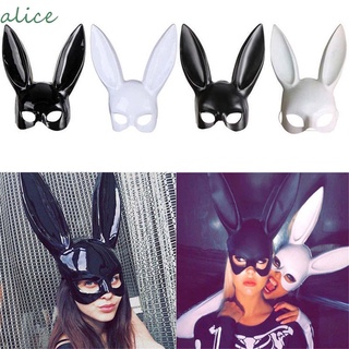ALICE Halloween Máscara de juego de roles Plástico Máscara de conejo Accesorios de máscara de fiesta Fachada Máscara de conejo Baile de disfraces Tiara Orejas de conejo Anime japonés Accesorios de fiesta/Multicolor