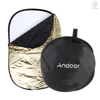 Andoer 24" * 36" / 60 * 90cm 5 in 1 (Gold, Silver, White, Black, Translucent) Multi Portable Collapsible Studio Photo Photography Light Reflector