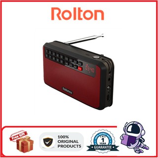 RoltonT60 reproductor estéreo MP3 Mini altavoces de Audio portátil Radio FM con pantalla LED soporte TF tarjeta de música juego LED