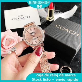 coach mujeres reloj de acero inoxidable señoras diamante relojes mujer