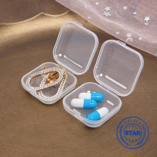 caja de medicina pequeña cansada portátil sellada caja de medicamentos con píldoras transparentes w3v1