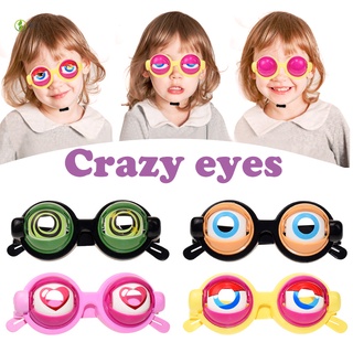 Stunt Prank Glasses Novelty Crazy Eyes Children's Funny Prank Glasses Toys Funny Props Glasses For Halloween Chrismas