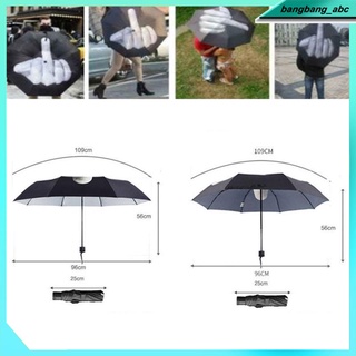 fresco dedo medio paraguas personalidad mujeres sombrilla hombres paraguas 3 pliegues (3)