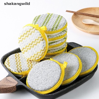 [shakangwild] 5 pzs esponja de limpieza de doble cara para limpiar platos/cepillo para lavar platos