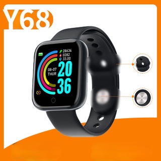 Y68 pulsera inteligente D20 1.44 pulgadas pantalla a color resaltada monitor de presión arterial de frecuencia cardíaca reloj inteligente de oximetría de paso