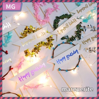 Marguerite top De pastel dorado con brillo feliz cumpleaños/Multicolorido Para fiesta De cumpleaños