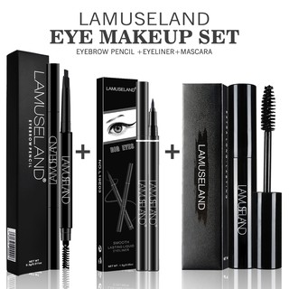 Lamuseland Makeup Set Eyebrow Pencil + Eyeliner + Mascara Las203