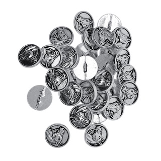 30 botones de plata antigua botones metálicos jeanskn dekoknfe para coser, aproximadamente 18 mm para chaquetas, pantalones, abrigo y más