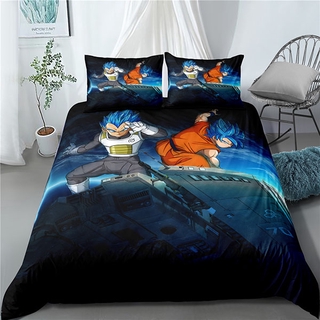 cod anime dragon ball 3 en 1 juego de sábanas individuales de doble tamaño de cama son goku vegeta hogar dormitorio cómodo funda de almohada ne asequible popular (7)