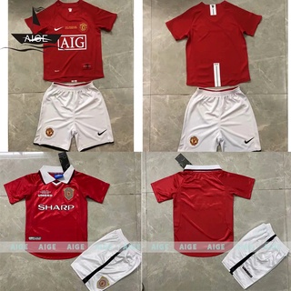 [Aige] camiseta De fútbol Retro Manchester United para hombre (1)