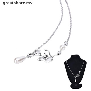 [Greatshore] collar de perlas con dije de cristal con pendiente de joyería [MY]