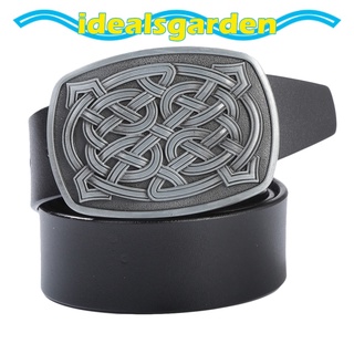 [jardín] cinturón de cuero de vaquero indio celta hebilla de cinturón clásico cinturón negro (2)